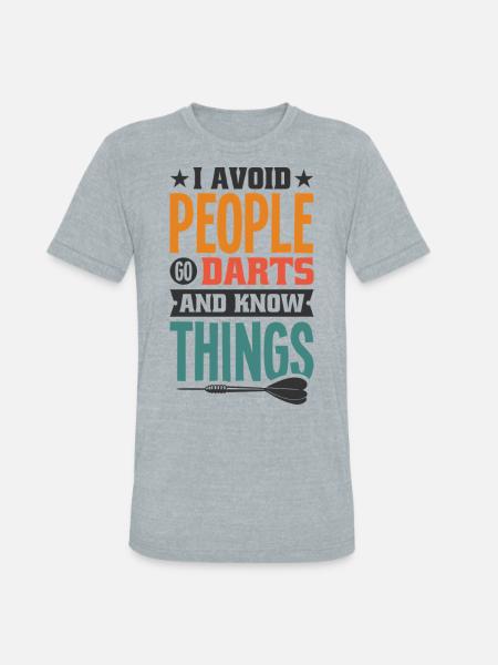Darts Dart Player - Unisex Tri-Blend T-Shirt - heather grey