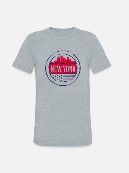 new york - Unisex Tri-Blend T-Shirt - heather grey