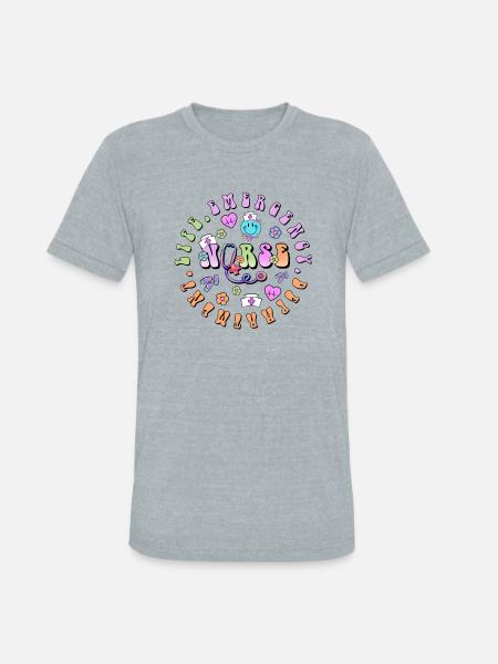 Emergency Nurse circle - Unisex Tri-Blend T-Shirt - heather grey