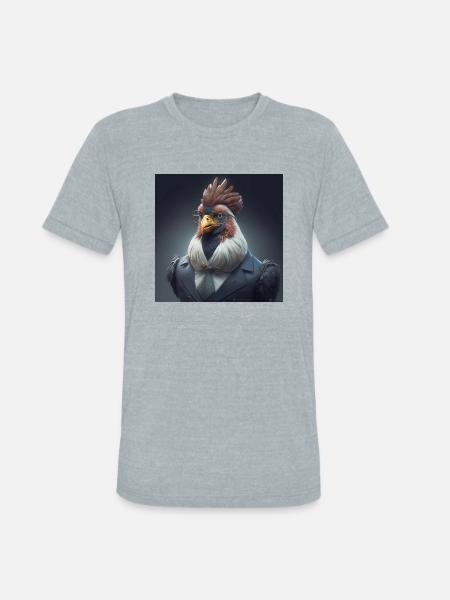 chicken suit - Unisex Tri-Blend T-Shirt - heather grey