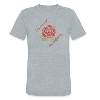 Transcend the Ordinary Sacred Geometry with Rose - Unisex Tri-Blend T-Shirt - heather grey - Front - Brady (186cm)