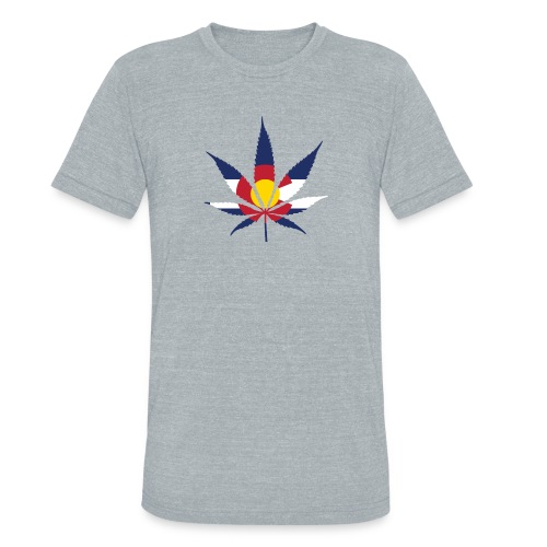 Colorado Pot Leaf Flag - Unisex Tri-Blend T-Shirt