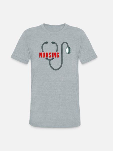 Stethoscope Nursing - Unisex Tri-Blend T-Shirt - heather grey