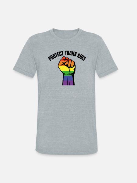 Protect Trans Kids - Unisex Tri-Blend T-Shirt - heather grey
