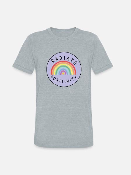 Radiate positivity - Unisex Tri-Blend T-Shirt - heather grey