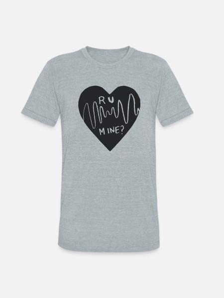 r u mine ? - Unisex Tri-Blend T-Shirt - heather grey