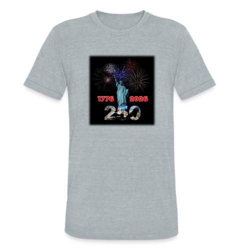 1776 - 2026 - 250 Years USA | Fireworks - Unisex Tri-Blend T-Shirt