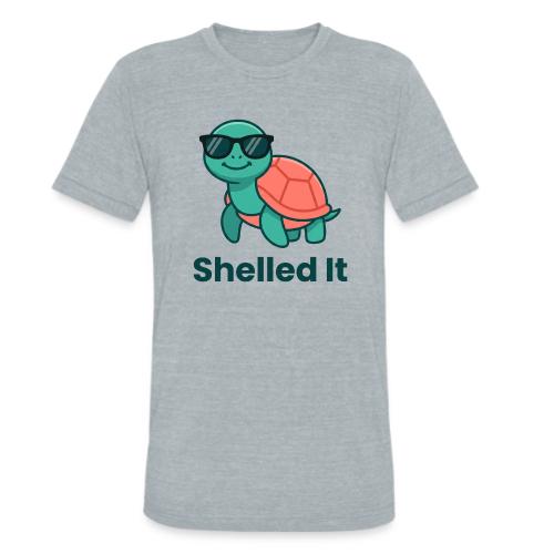 Funny Turtle Sunglasses Shelled It Cute Gift - Unisex Tri-Blend T-Shirt