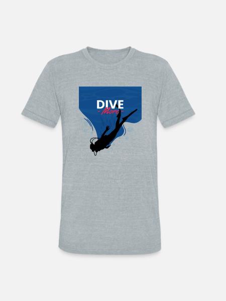Dive More - Unisex Tri-Blend T-Shirt - heather grey