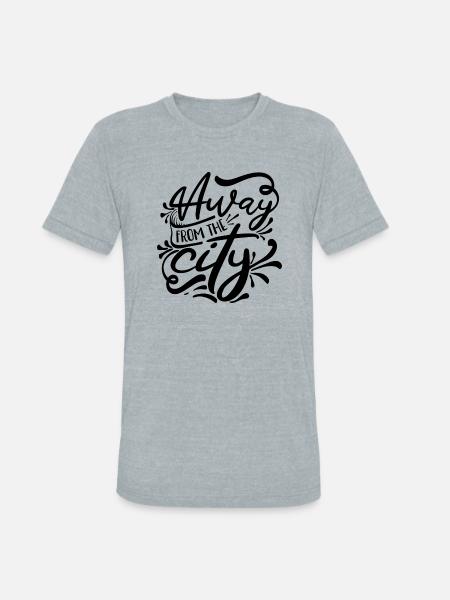 Away From The City - Unisex Tri-Blend T-Shirt - heather grey