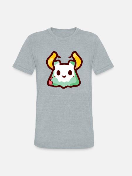 Cute Little Blob Monster - Unisex Tri-Blend T-Shirt - heather grey