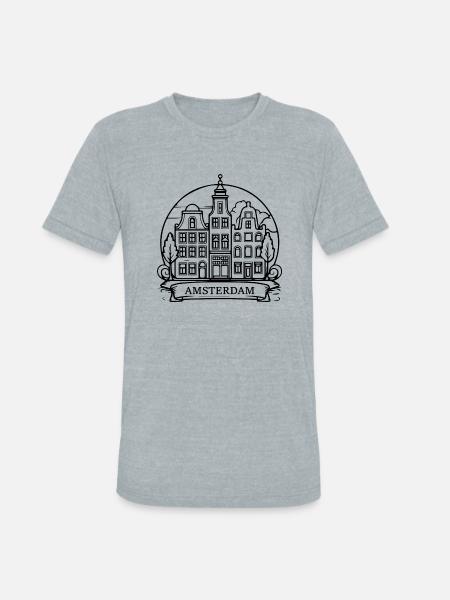 amsterdam - Unisex Tri-Blend T-Shirt - heather grey