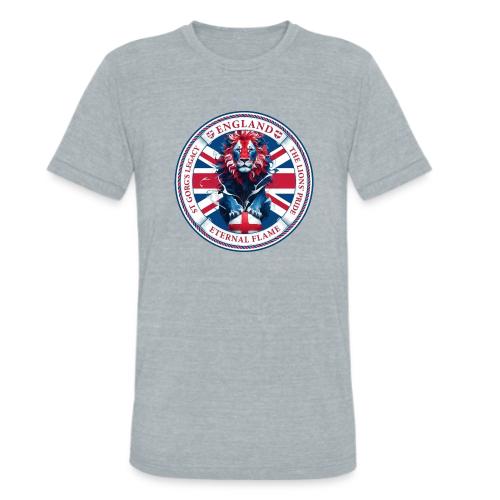 England Lion Emblem T Shirt, Flag Pride Gift - Unisex Tri-Blend T-Shirt