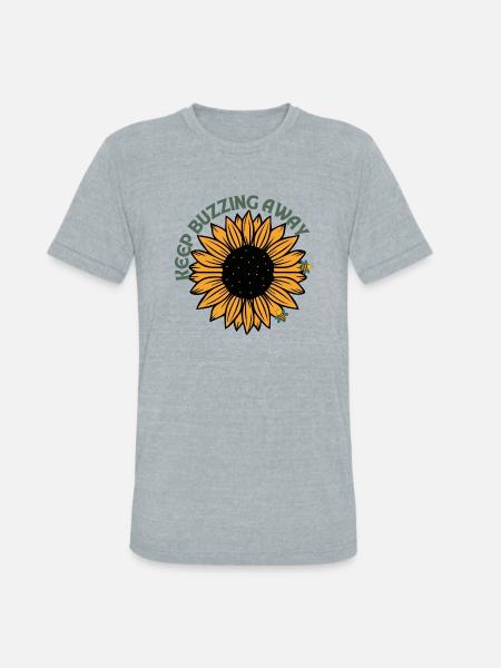 Keep Buzzing Away - Unisex Tri-Blend T-Shirt - heather grey