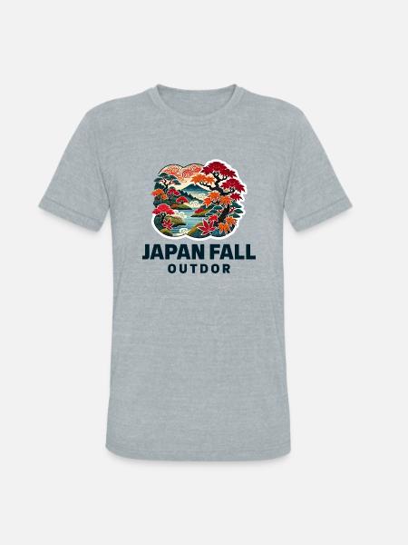 Maple Tranquility - Unisex Tri-Blend T-Shirt - heather grey