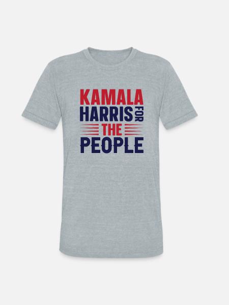 KAMALA HARRIS THE PEOPLE - Unisex Tri-Blend T-Shirt - heather grey