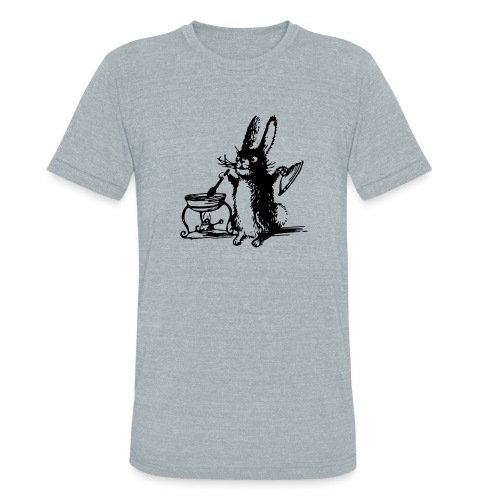 Cute Bunny Rabbit Cooking - Unisex Tri-Blend T-Shirt