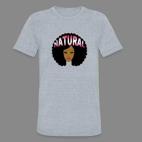 Natural Afro (Pink) - Unisex Tri-Blend T-Shirt