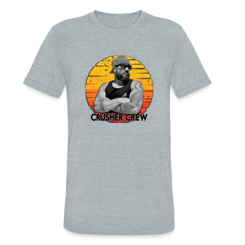 Crusher Crew Carl Crusher Sunset Circle - Unisex Tri-Blend T-Shirt