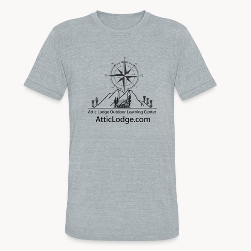 Attic Lodge - White Front Logo - Unisex Tri-Blend T-Shirt