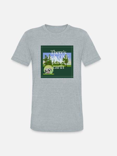 ONE PLANET EARTH - Unisex Tri-Blend T-Shirt - heather grey