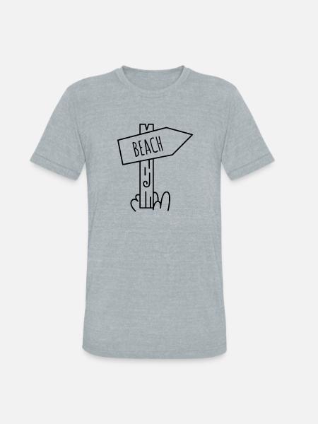 Going to the beach - Unisex Tri-Blend T-Shirt - heather grey