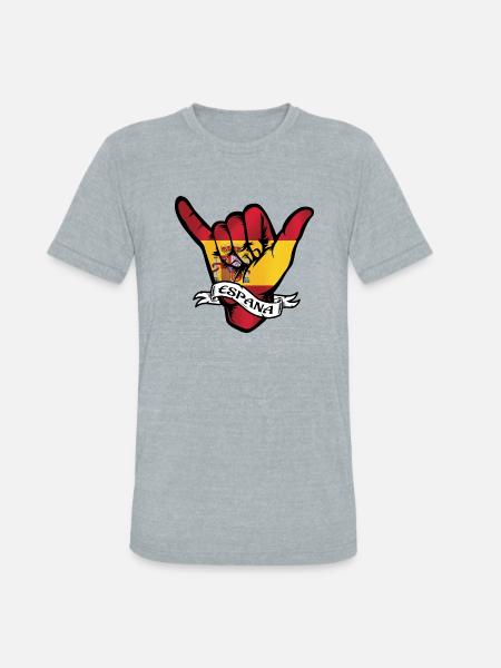 Espana Shaka - Unisex Tri-Blend T-Shirt - heather grey