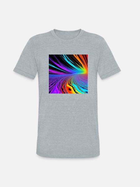 Fractal Flow - Unisex Tri-Blend T-Shirt - heather grey