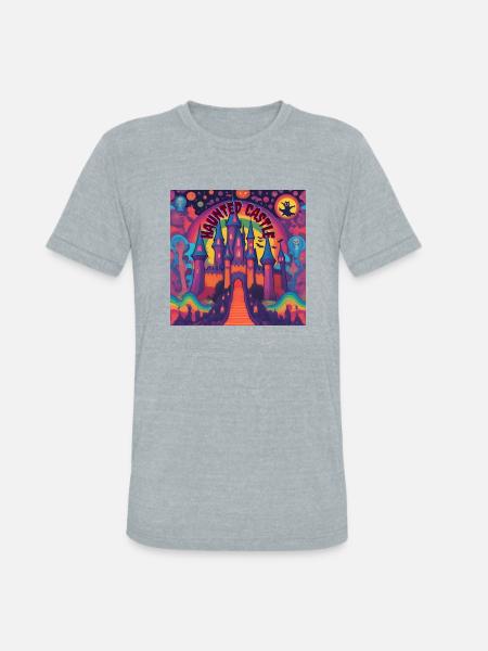 Haunted castle - Unisex Tri-Blend T-Shirt - heather grey