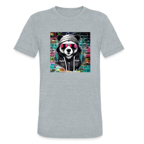 Stylish panda 2 - Unisex Tri-Blend T-Shirt