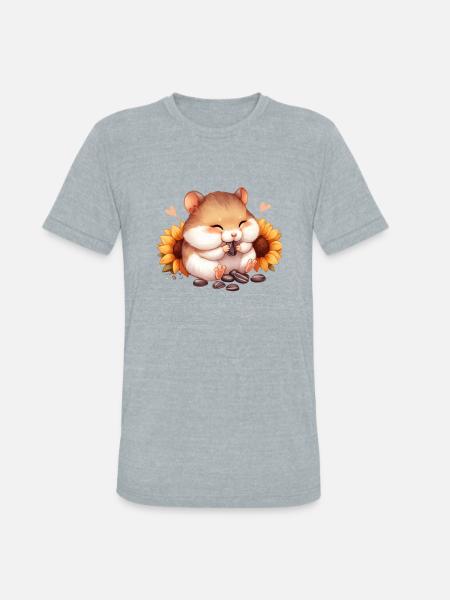 Sunflower Seeds & Hamsters - Unisex Tri-Blend T-Shirt - heather grey