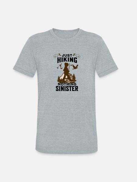 Just hiking - Unisex Tri-Blend T-Shirt - heather grey
