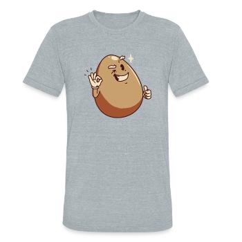 Eggcelent Pun - Unisex Tri-Blend T-Shirt - heather grey - Front - Brady (186cm)