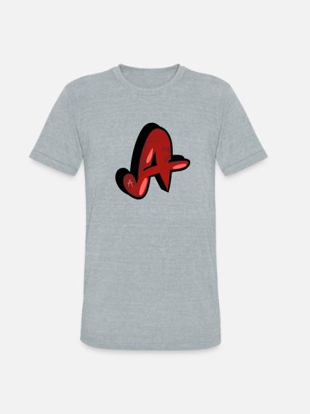 A (Red Camo) - Unisex Tri-Blend T-Shirt - heather grey