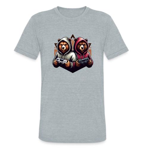 2 grizzlies gamer bears - Unisex Tri-Blend T-Shirt