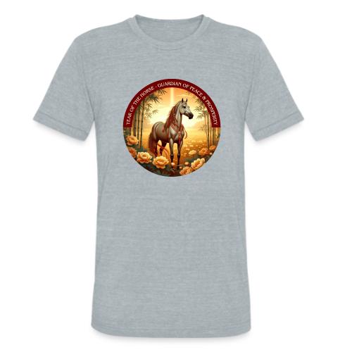 Year of the Horse Guardian T Shirt, Lunar New Year - Unisex Tri-Blend T-Shirt