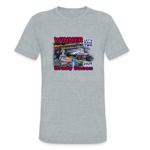 Brady Bacon #LetsRaceTwo Winner - Unisex Tri-Blend T-Shirt
