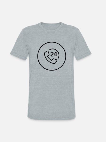 phone - Unisex Tri-Blend T-Shirt - heather grey