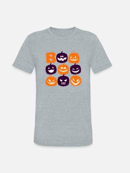 Boo - Unisex Tri-Blend T-Shirt - heather grey