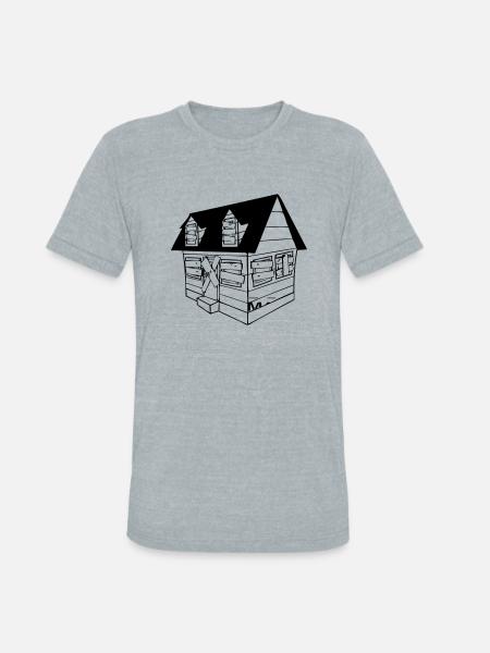 trap house - Unisex Tri-Blend T-Shirt - heather grey