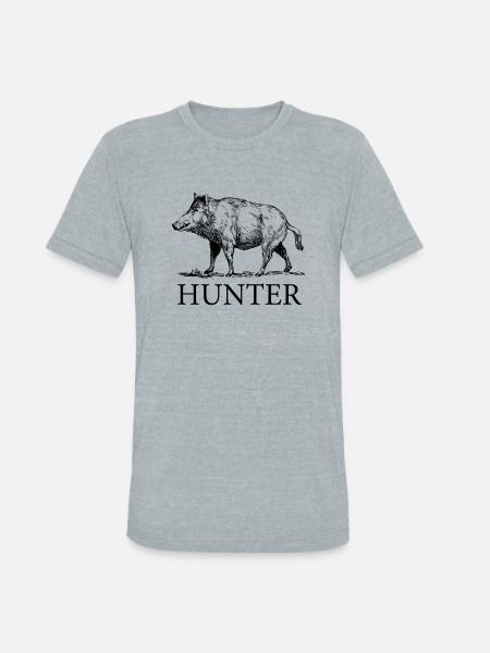 Hog Hunter - Unisex Tri-Blend T-Shirt - heather grey