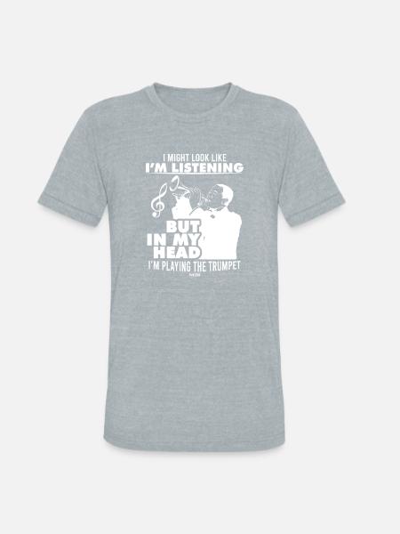 Trumpet music club music teacher - Unisex Tri-Blend T-Shirt - heather grey
