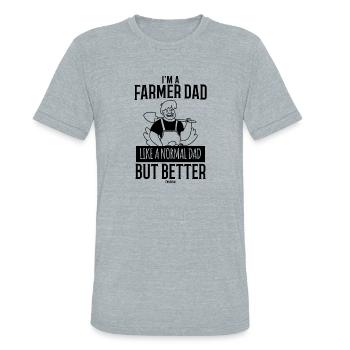 Cool father is farmer - Unisex Tri-Blend T-Shirt - heather grey - Front - Brady (186cm)