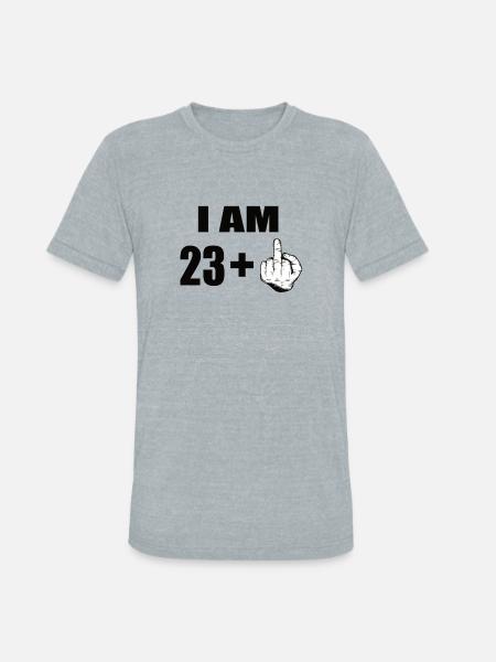 24 Birthday - Unisex Tri-Blend T-Shirt - heather grey