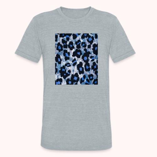 blue ank black leopard pattern - Unisex Tri-Blend T-Shirt