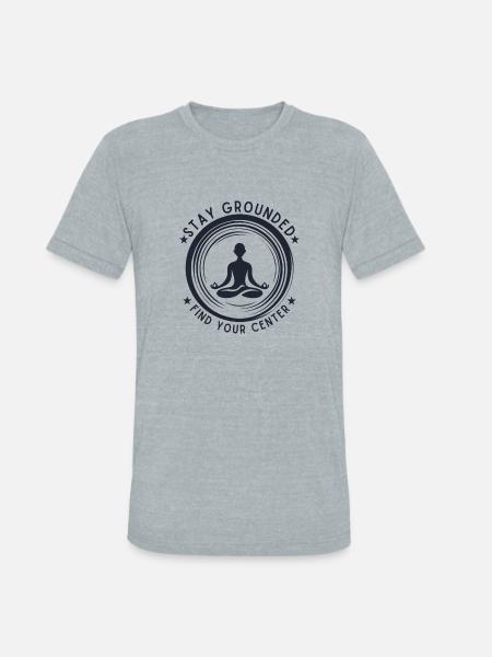 Meditative Silhouette - Unisex Tri-Blend T-Shirt - heather grey