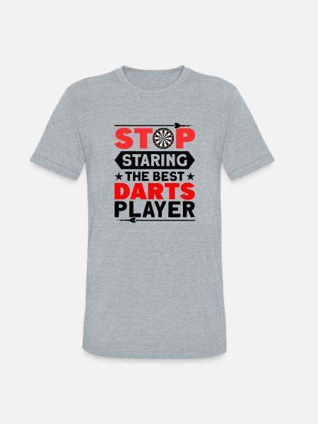 Darts Dart Player - Unisex Tri-Blend T-Shirt - heather grey