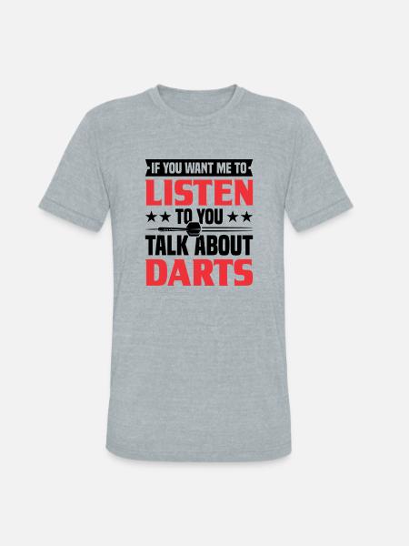 Darts Dart Player - Unisex Tri-Blend T-Shirt - heather grey
