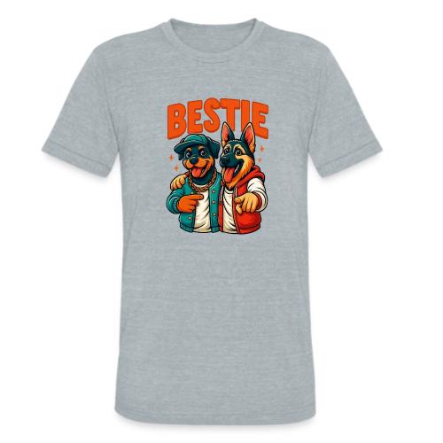 Hip Hop Dog Besties Shirt for Friends & Pet Lovers - Unisex Tri-Blend T-Shirt