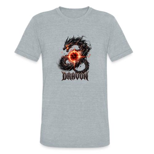 Dravon Fire Dragon Dark Fantasy Graphic T-Shirt - Unisex Tri-Blend T-Shirt